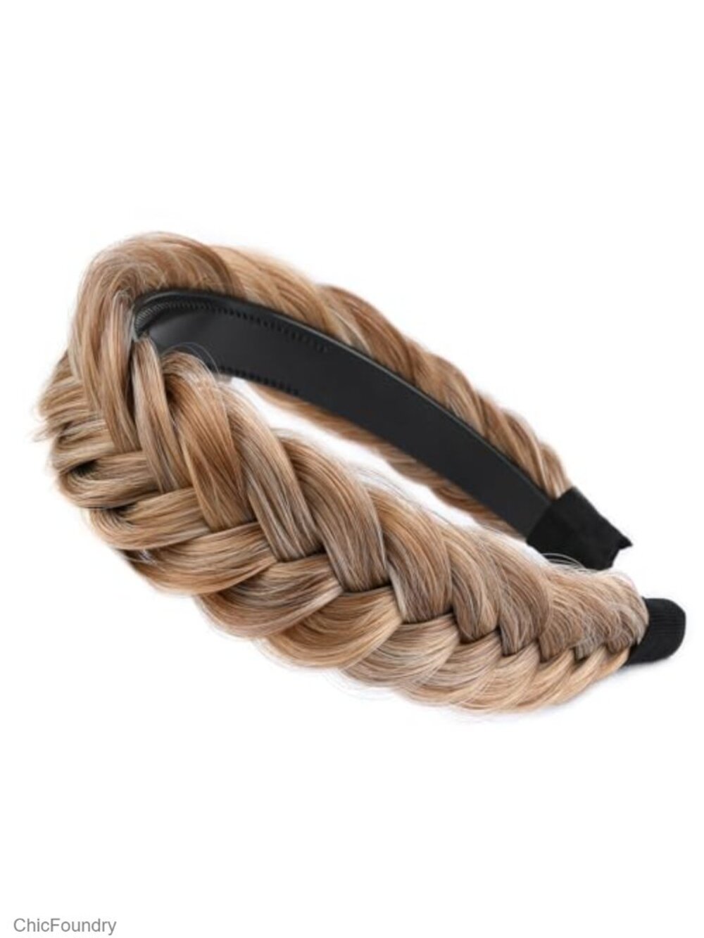 Wide Braided Headband for Women - Fashion Hair Accessory - Synthetic Fiber -
